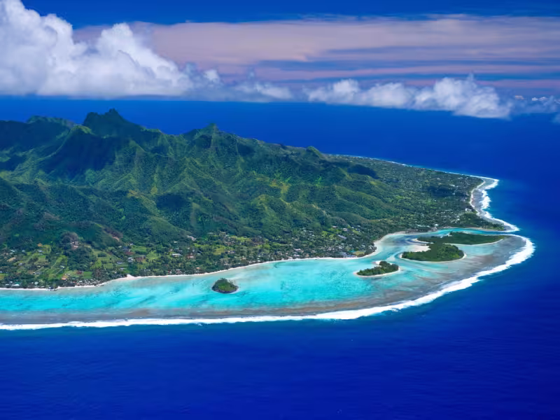 Aerial of Rarotonga
