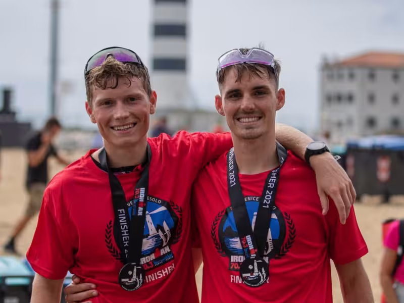 Tri-Athletes Felix Schiller and Niko Malleczek 