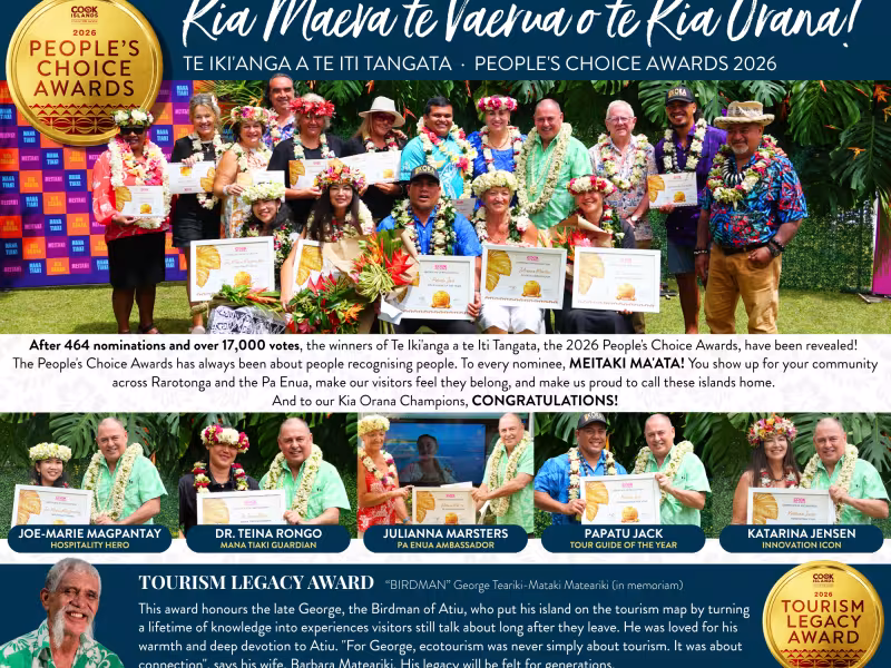 Kia Orana Champions Crowned at 2026 People's Choice Awards