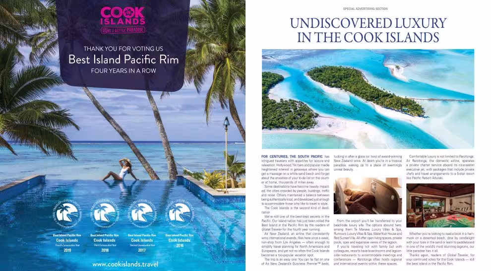 Cook Islands Win Best small Island