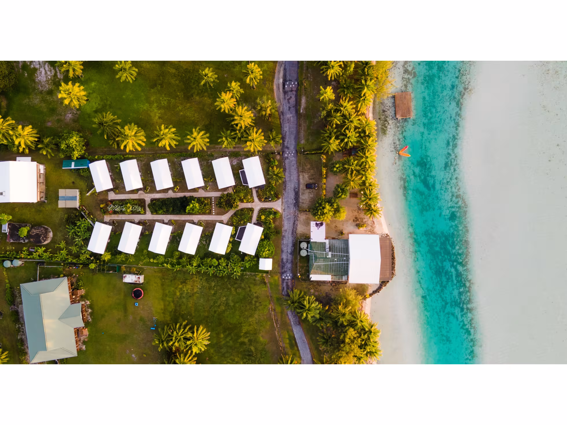 Aitutaki Village Aerial